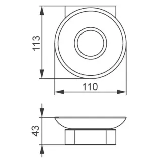 Мыльница Aquanet 187073 хром